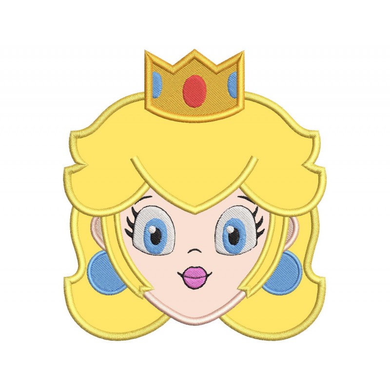 Mario Peach Princess Applique Design Embr