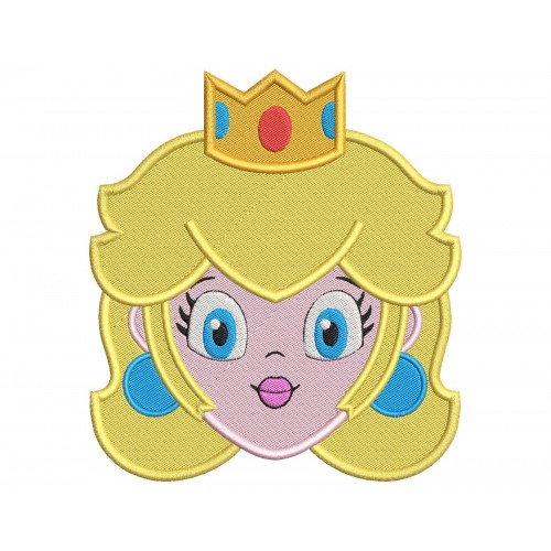 Mario Peach Princess Embroidery Design Embr