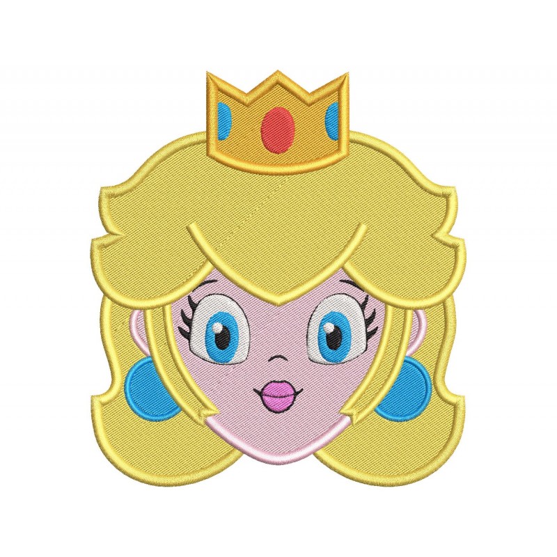 Mario Peach Princess Embroidery Design Embr
