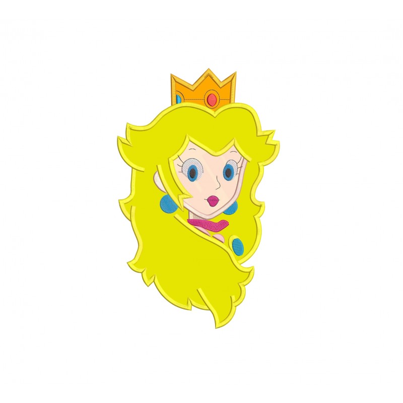 Mario Peach the Princess Applique Design