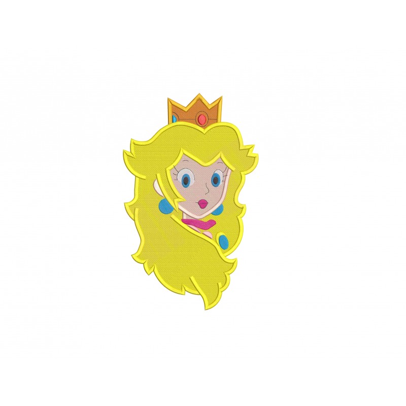 Mario Peach the Princess Embroidery Design