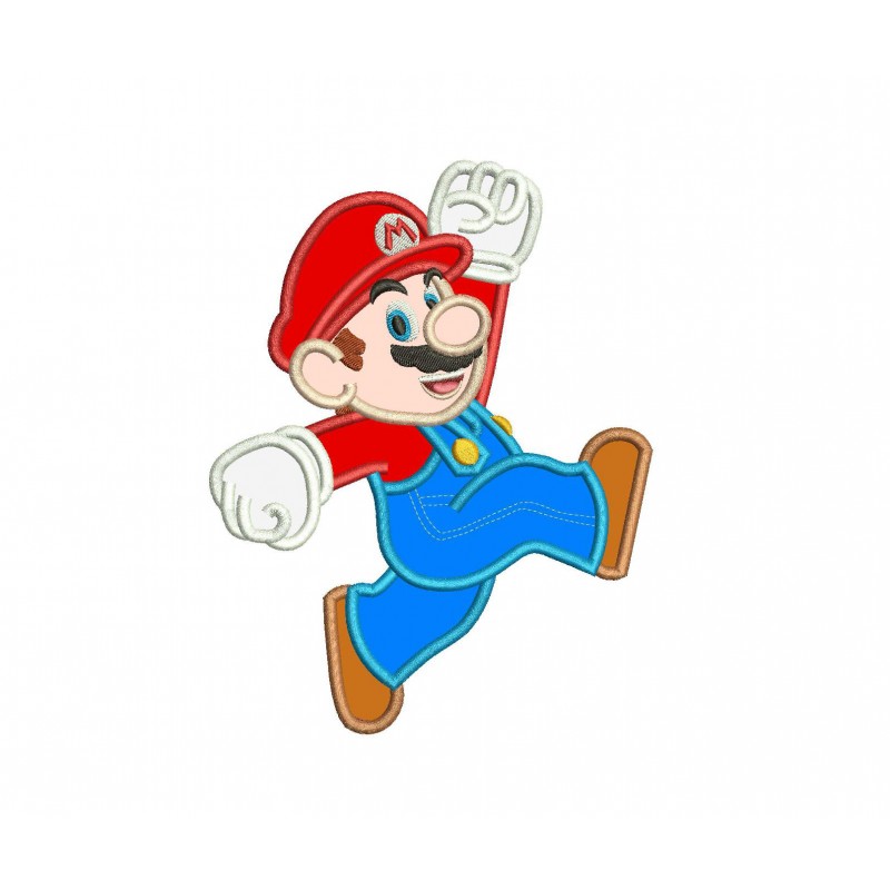 Mario Super Mario Applique Design