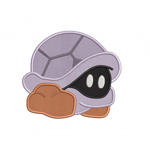 Mario Turtle Embroidery Design Embr