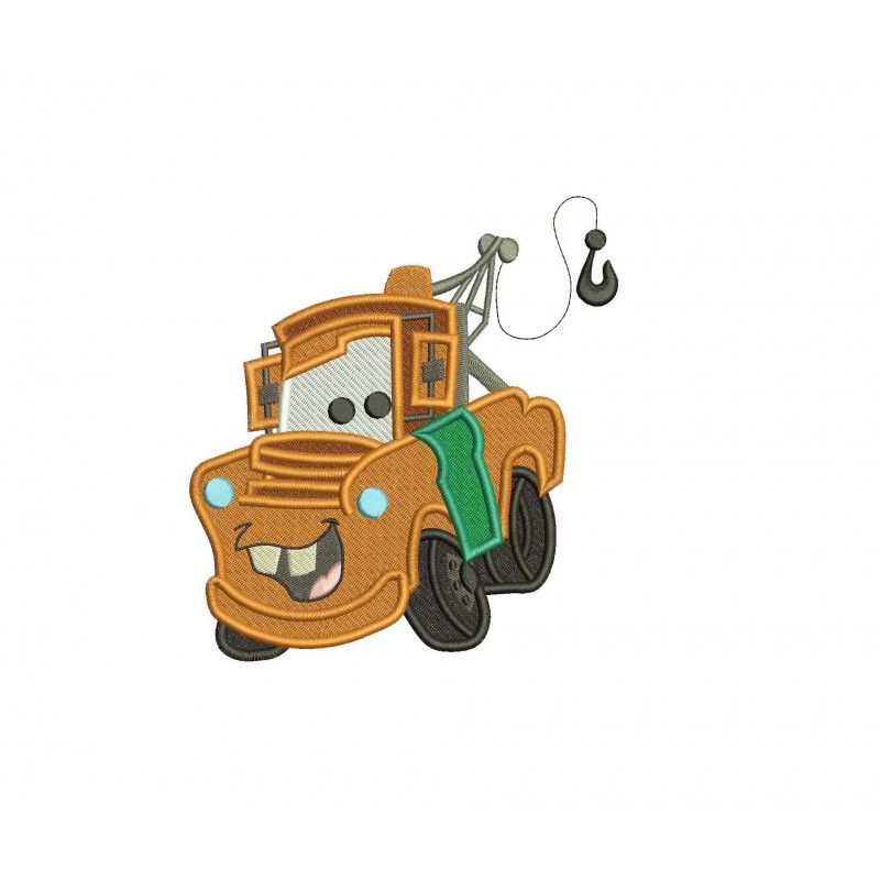 Mater From Disney Cars Fill Stitch Embroidery Design