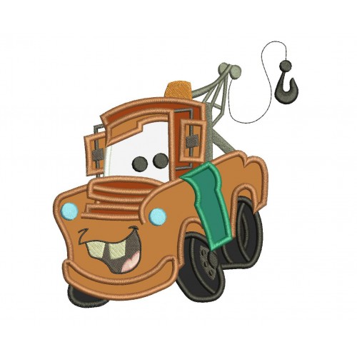 Mater From Disney Cars Machine Applique Design