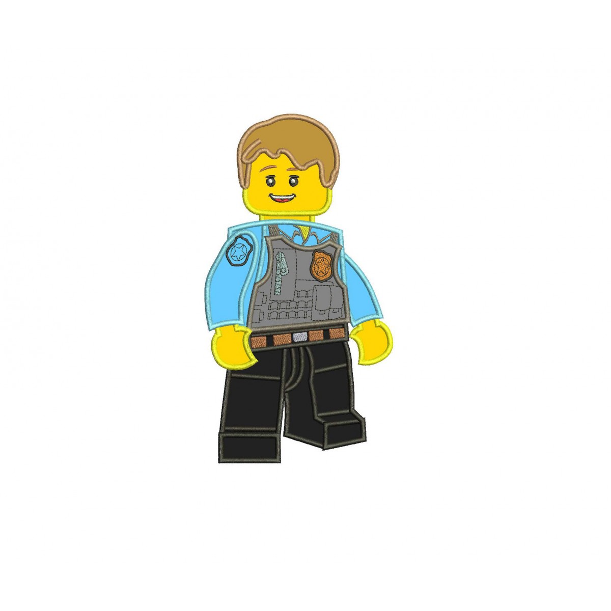løg lindre Direkte McCain Lego City Police Man Applique Design