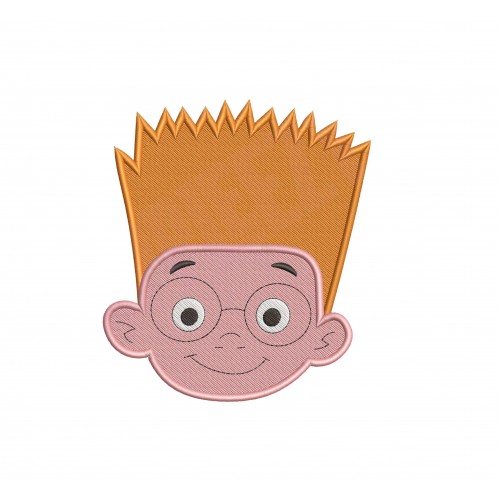 Meet the Robinsons Head Filling Stitch Embroidery Design
