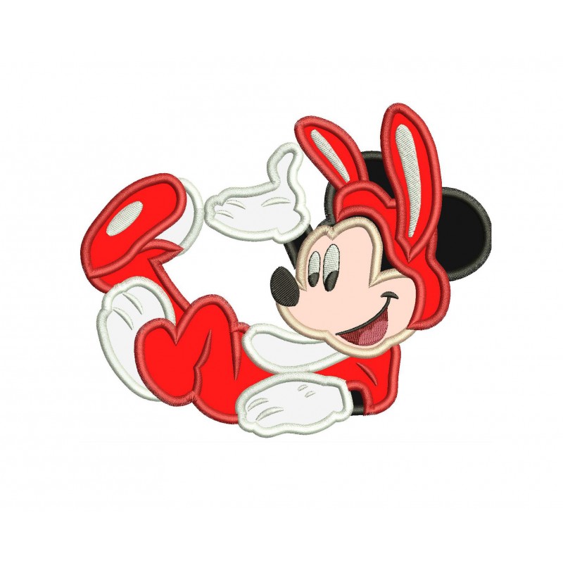 Mickey Bunny Applique Design