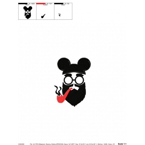 Mickey Disney DAD Embroidery Design Embr