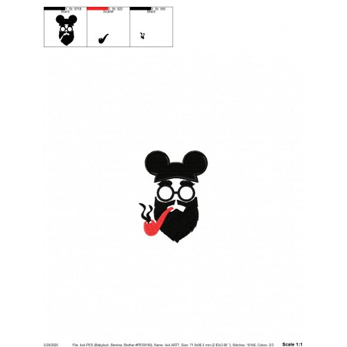 Mickey Disney DAD Embroidery Design Embr