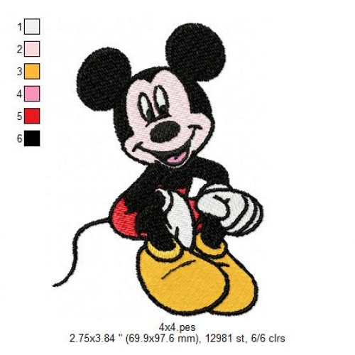 Mickey Disney Mickey Embroidery Design