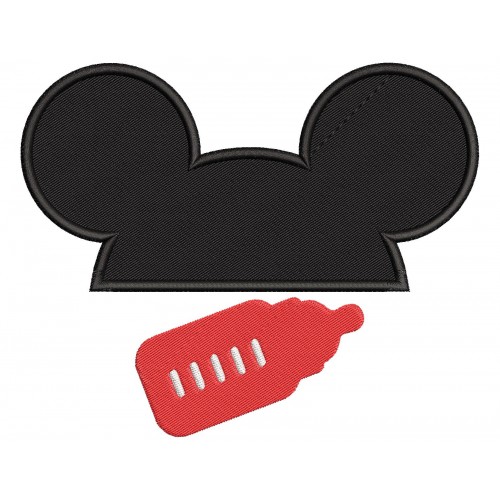 Mickey Ears Baby Embroidery Design Embr