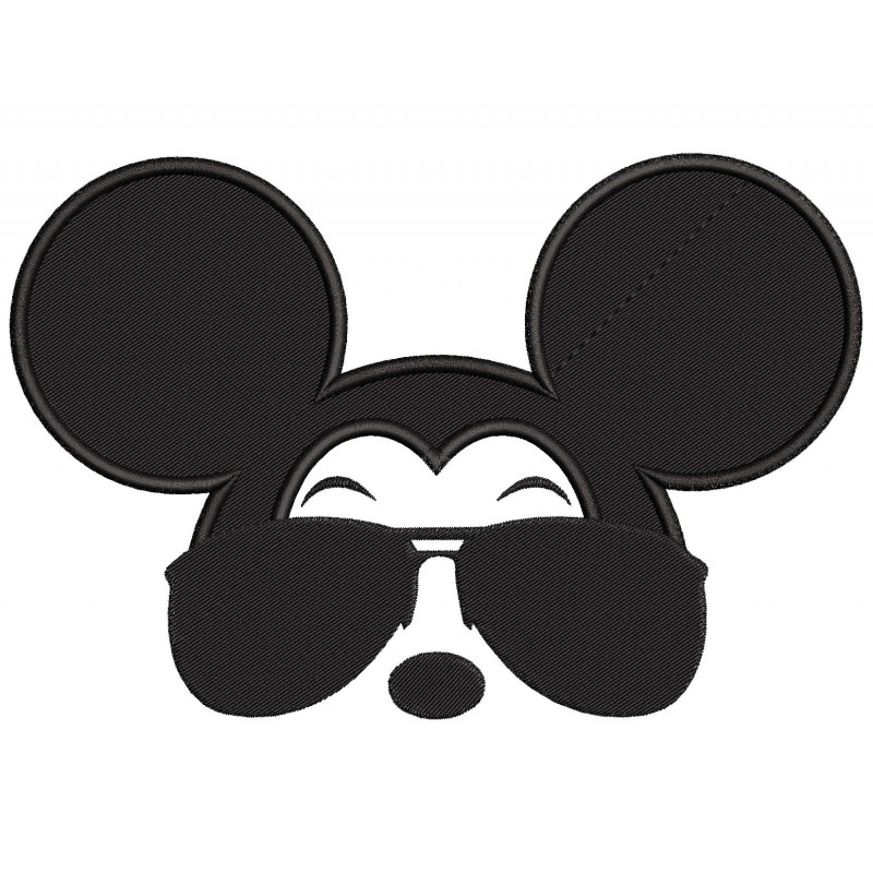 Mickey Ears Sunglasses Embroidery Design Embr