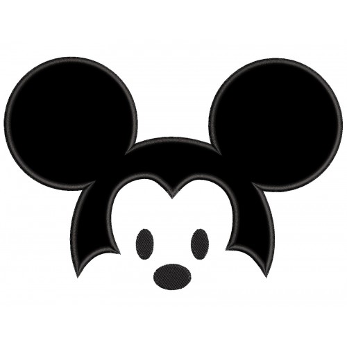 Mickey Face Mickey Applique Design Embr