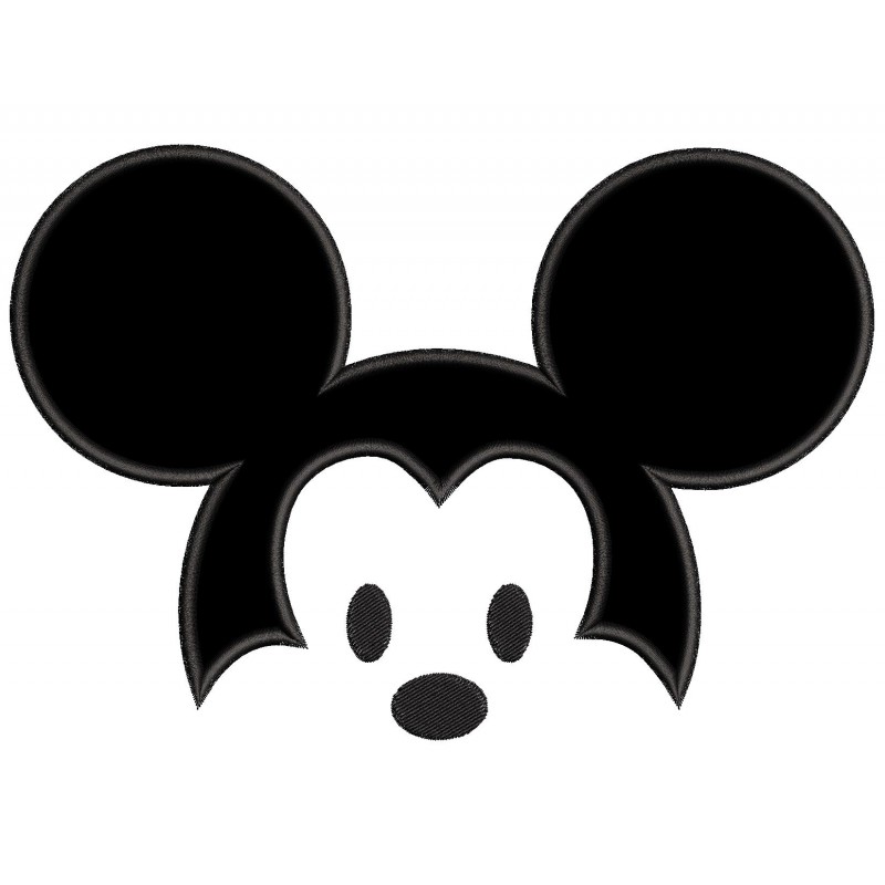 Mickey Face Mickey Applique Design Embr