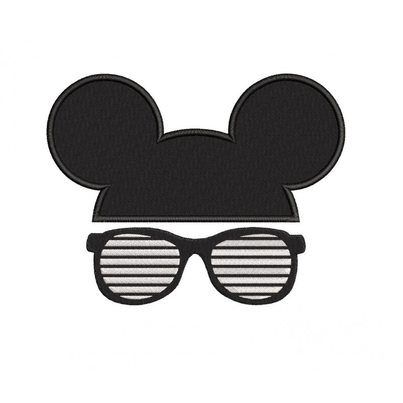 Mickey Glasses Embroidery Design Embr