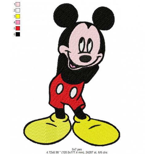 Mickey Mickey Embroidery Design