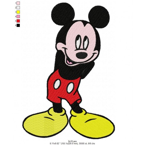 Mickey Mickey Embroidery Design