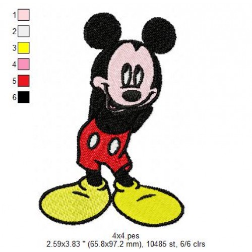Mickey Mickey Embroidery Design