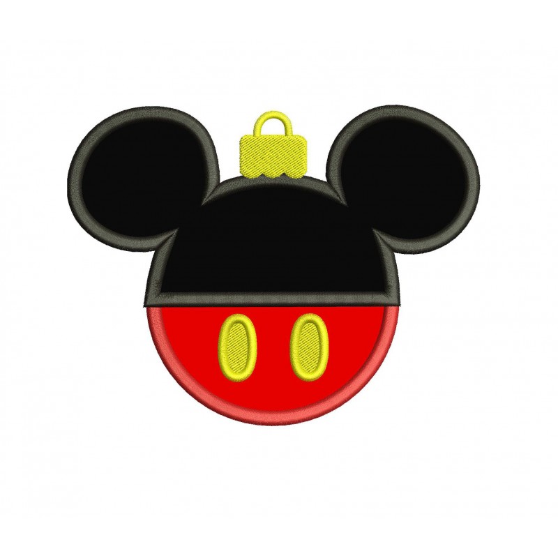 Mickey Mouse Christmas Applique Design