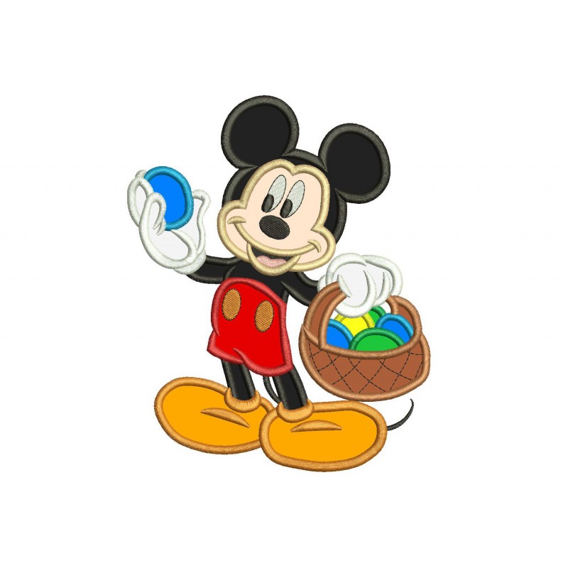 Mickey Mouse Easter Applique Design
