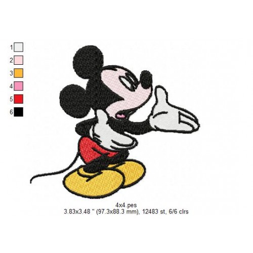 Mickey Mouse Embroidery Design