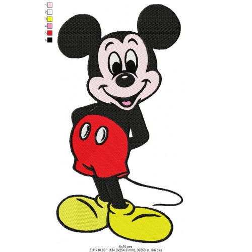 Mickey Mouse Embroidery Mickey Machine Embroidery Design