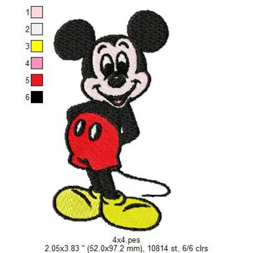 Mickey Mouse Embroidery Mickey Machine Embroidery Design