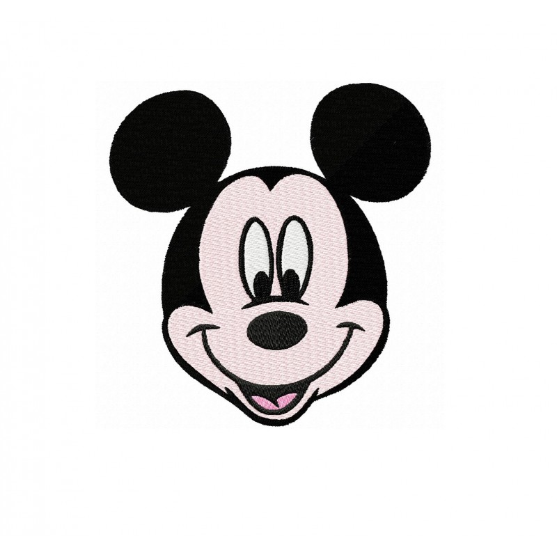 Mickey Mouse Face Embroidery Design