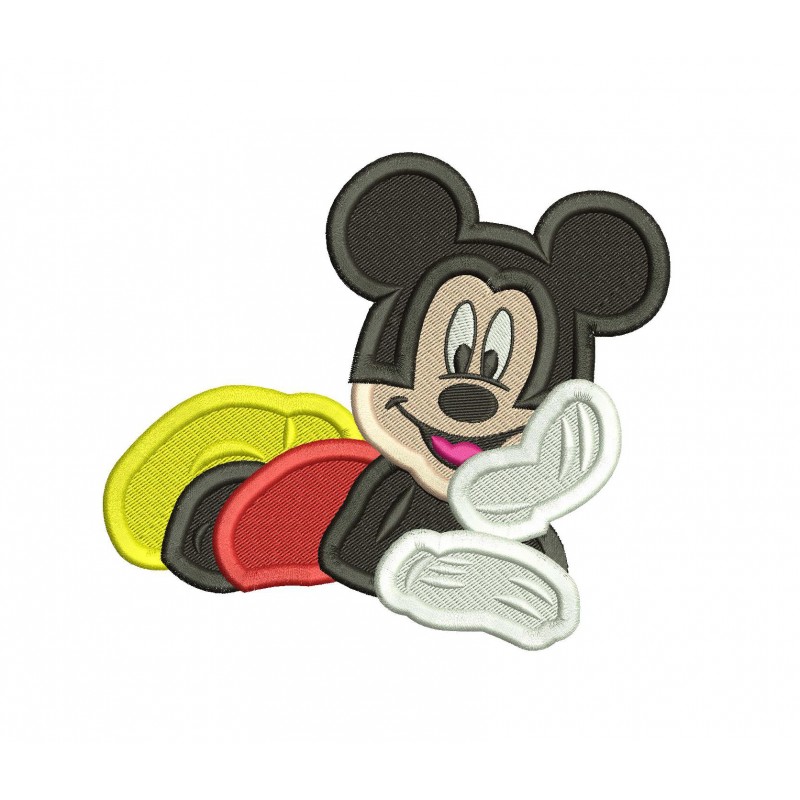Mickey Mouse Filled Embroidery Design