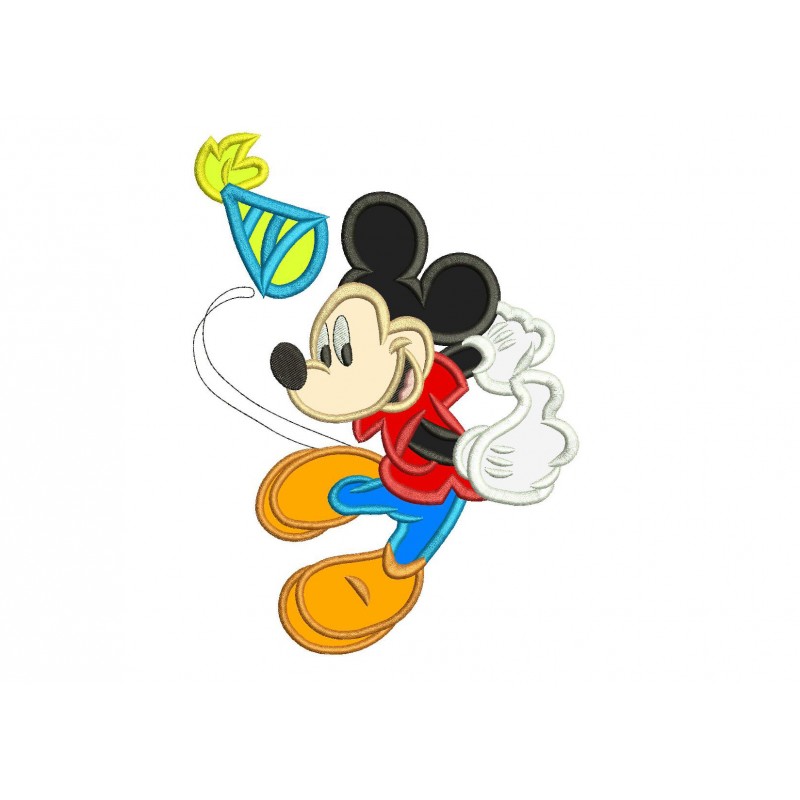 Mickey Mouse Party Applique Design
