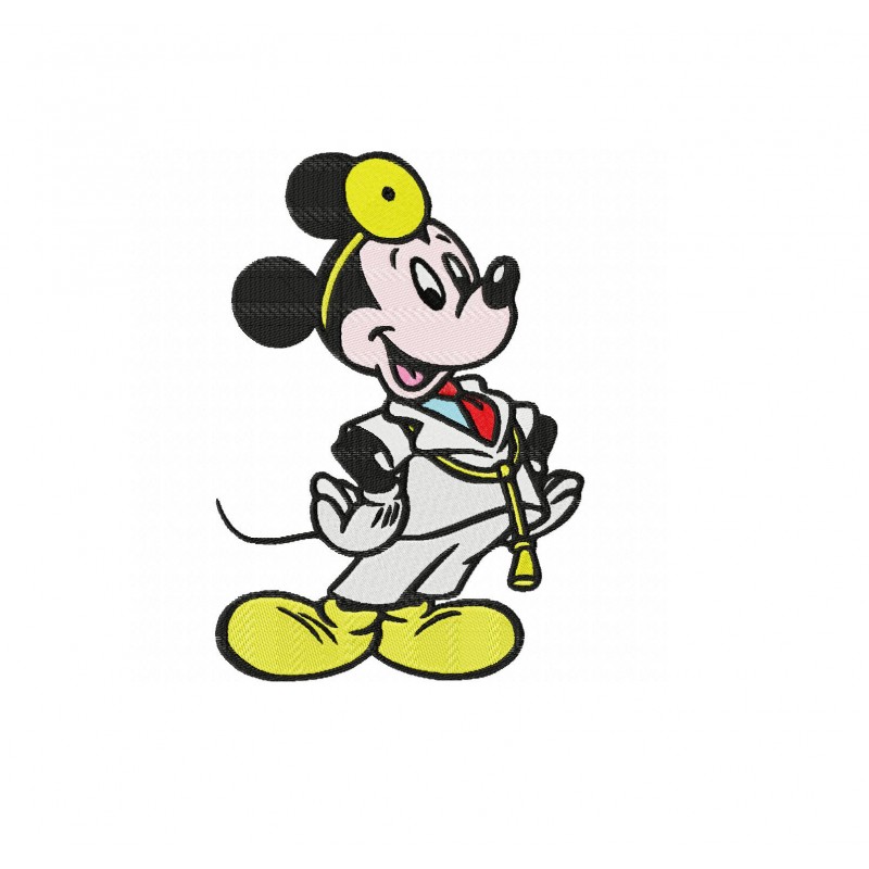 Mickey Mouse The Doctor Embroidery Design