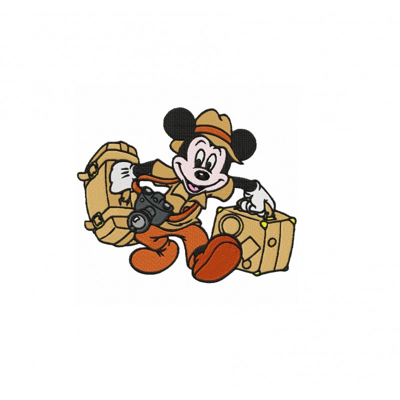 Mickey Photographer Embroidery Design