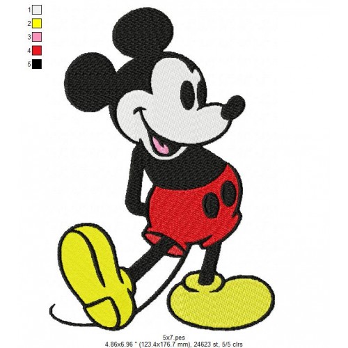 Mickey Vintage Embroidery Design 02