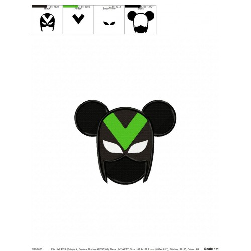 Mickey the Superhero Disney Embroidery Design Embr