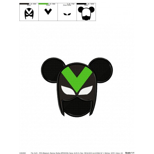 Mickey the Superhero Disney Embroidery Design Embr