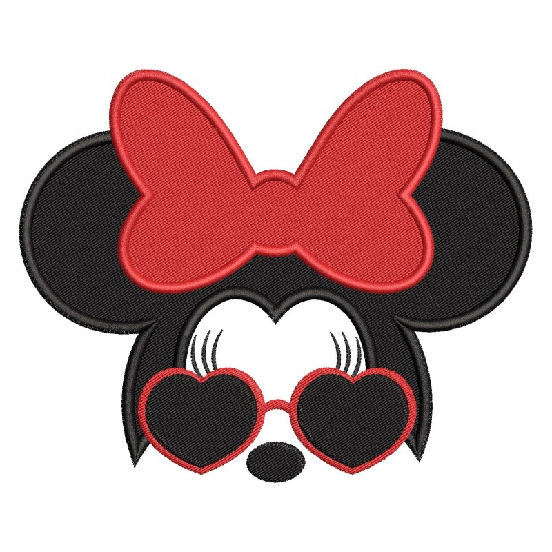 Minnie Ears SunGlasses Embroidery Design Embr