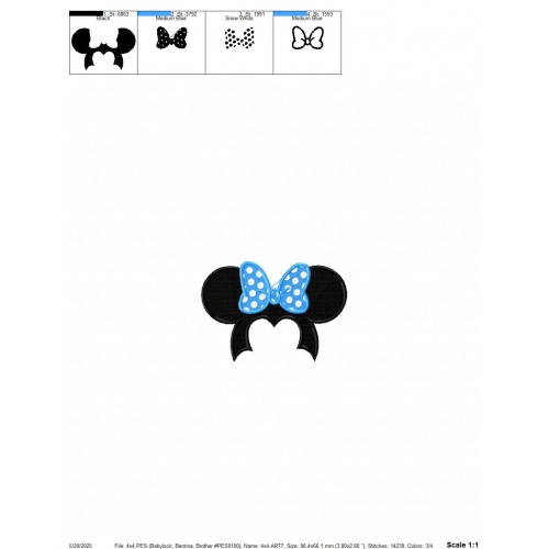 Minnie Embroidery Design Embr