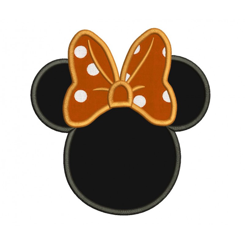 Minnie Mouse Ears Applique Design
