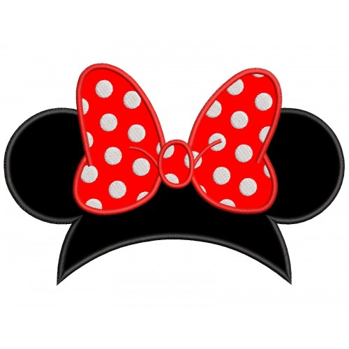 Minnie Mouse Ears Applique Design Embr