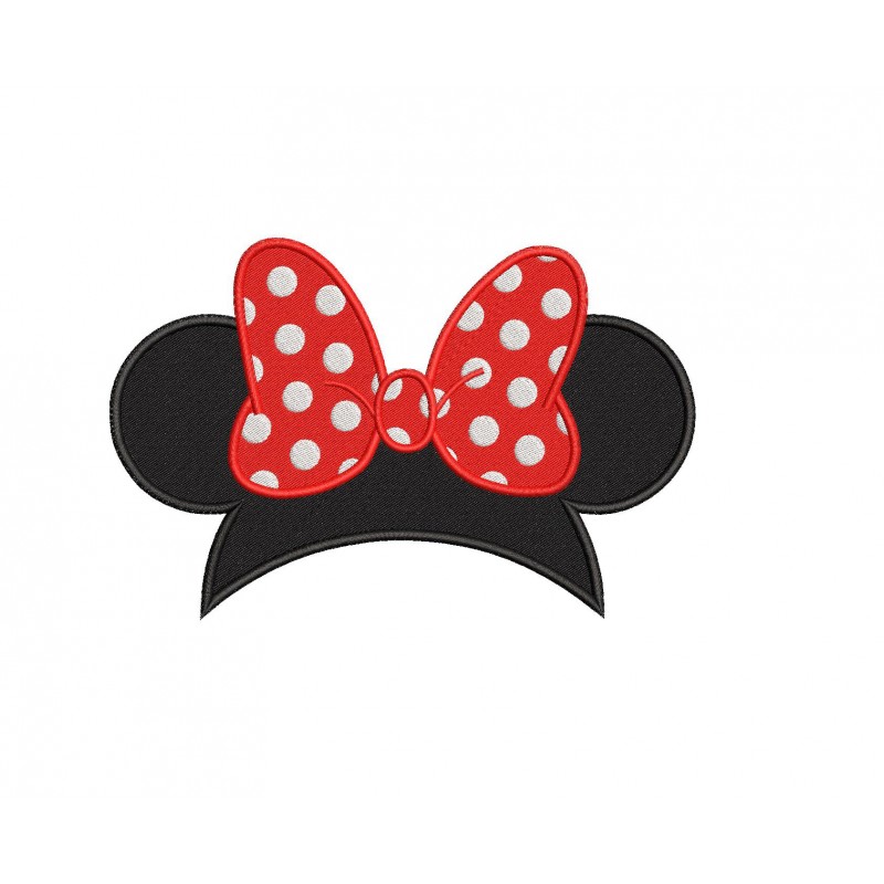 Minnie Mouse Ears Embroidery Design Embr