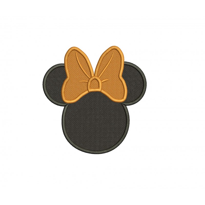 Minnie Mouse Ears Fill Stitch Embroidery Design - Minnie Mouse Ears Embroidery Design