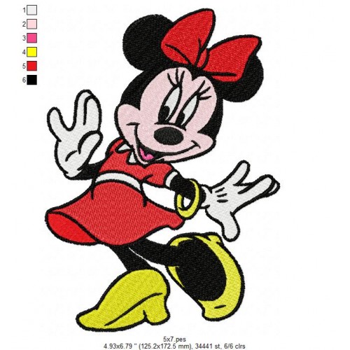 Minnie Mouse Embroidery Minnie Embroidery