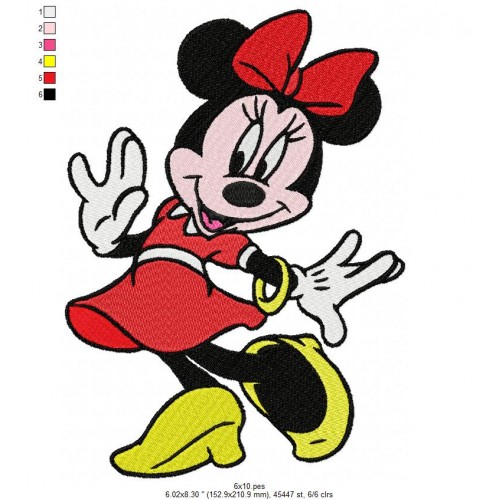 Minnie Mouse Embroidery Minnie Embroidery