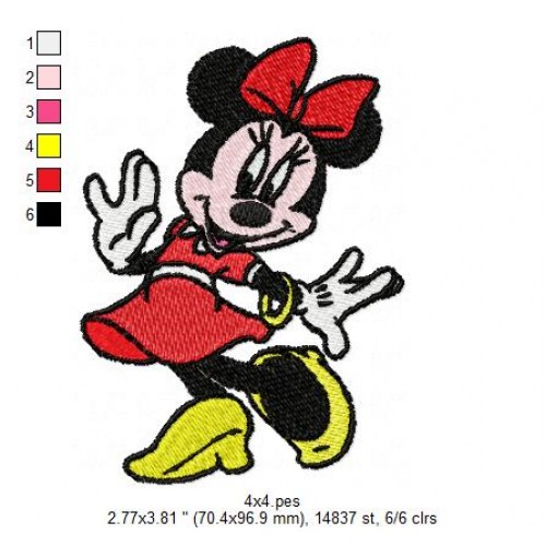 Minnie Mouse Embroidery Minnie Embroidery