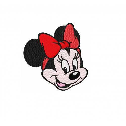 Minnie Mouse Face Embroidery Design