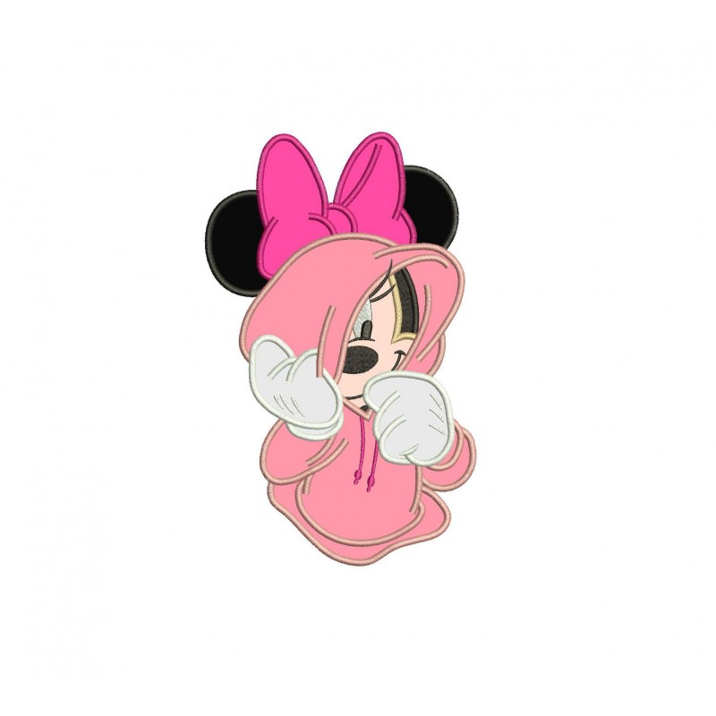 Minnie Mouse Hoodies Applique Design