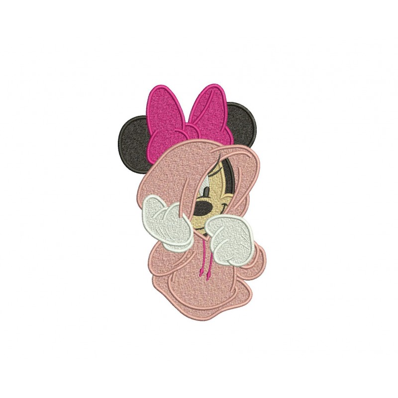 Minnie Mouse Hoodies Embroidery Design