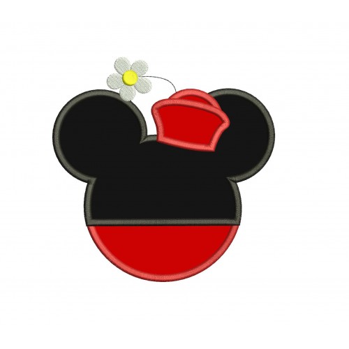 Minnie Mouse Retro Head Applique Design