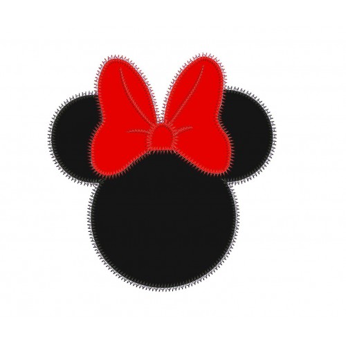 Minnie Mouse Zig Zag Applique Design